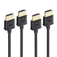 Cable Matters Ultra‑Thin HDMI Cable – 2‑Pack (3 ft), 4K @ 60Hz